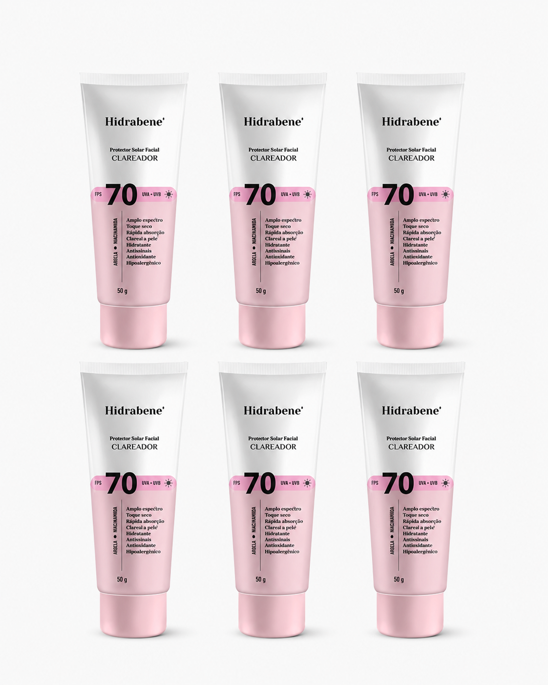 2 Kit Protetor Solar Facial - 6 Unidades