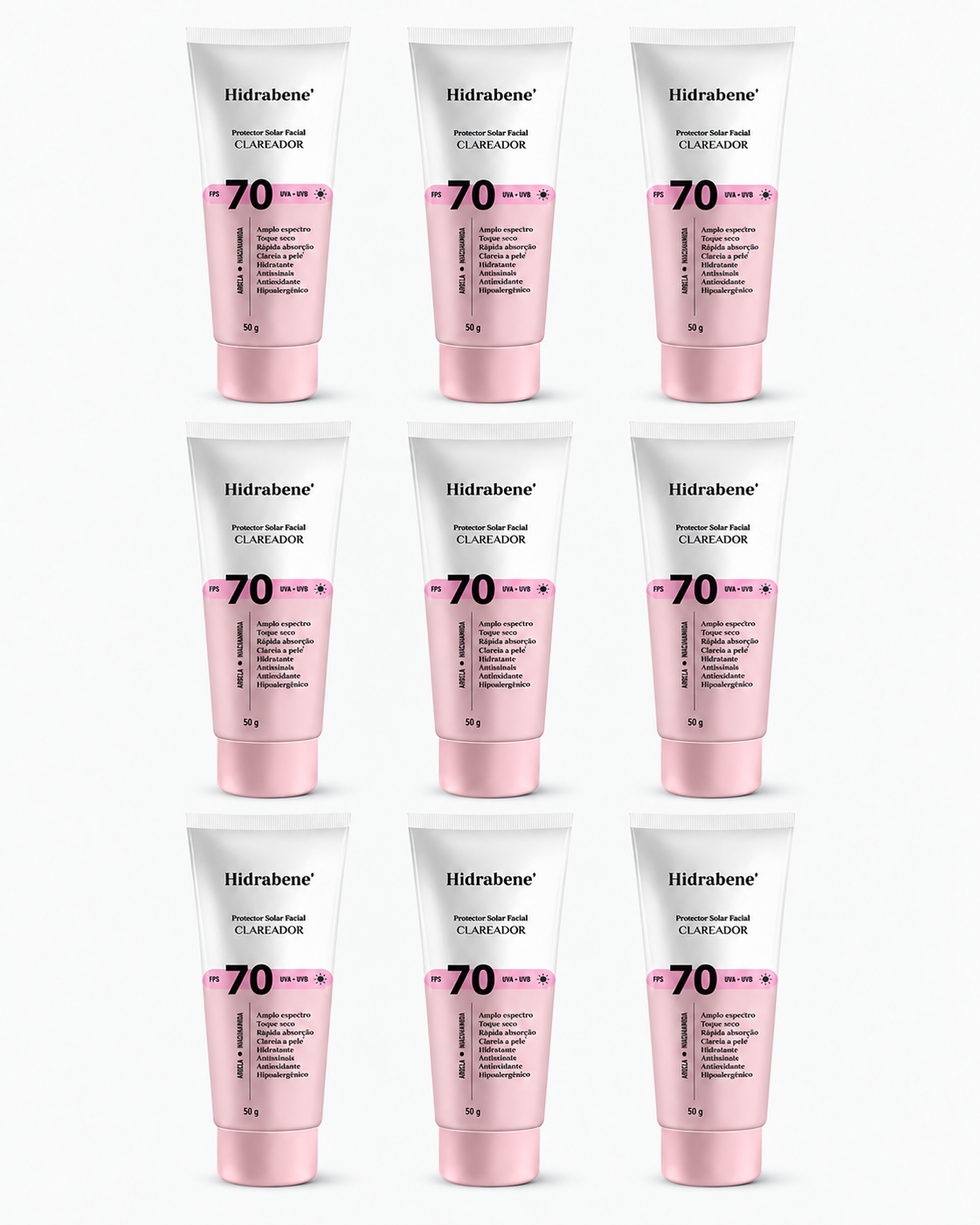 3 Kit Protetor Solar Facial - 9 Unidades